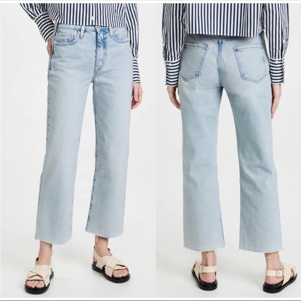 Frame Denim Light Wash Le Jane Crop Jeans